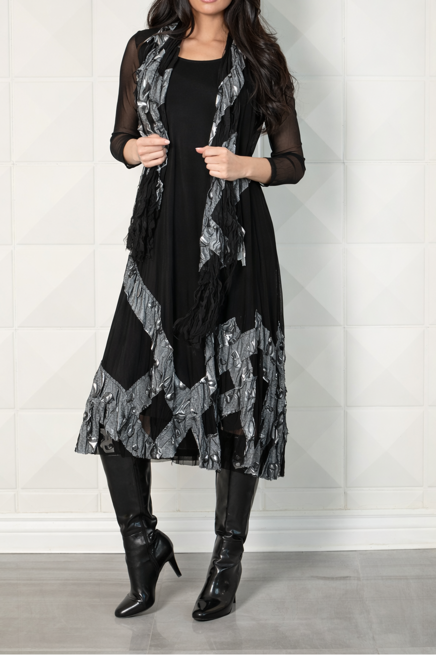 women's angel flowy dress Patterned Maxi W/ Scarf MD / BlackMulti (A/S) Color:Limited Storm Gray Roses floral embroidered mesh Morttic Women's Solid Color #aq0007ae-lpnk-light-pink