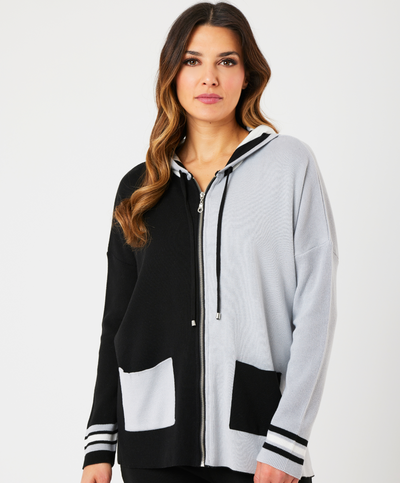 Two Tone Pocket Stripe Detail Jacket