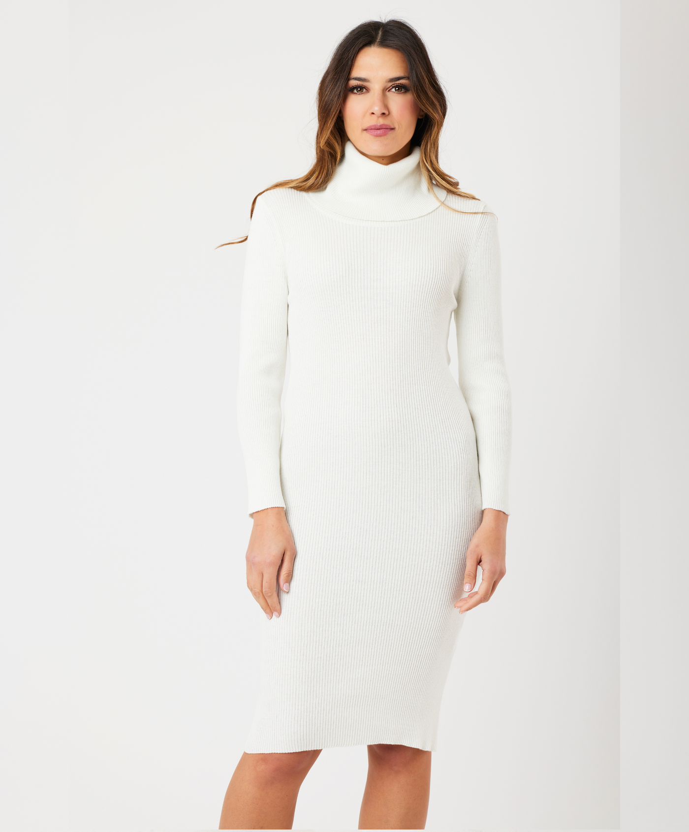 Long Sleeve Cowl Neck Dress