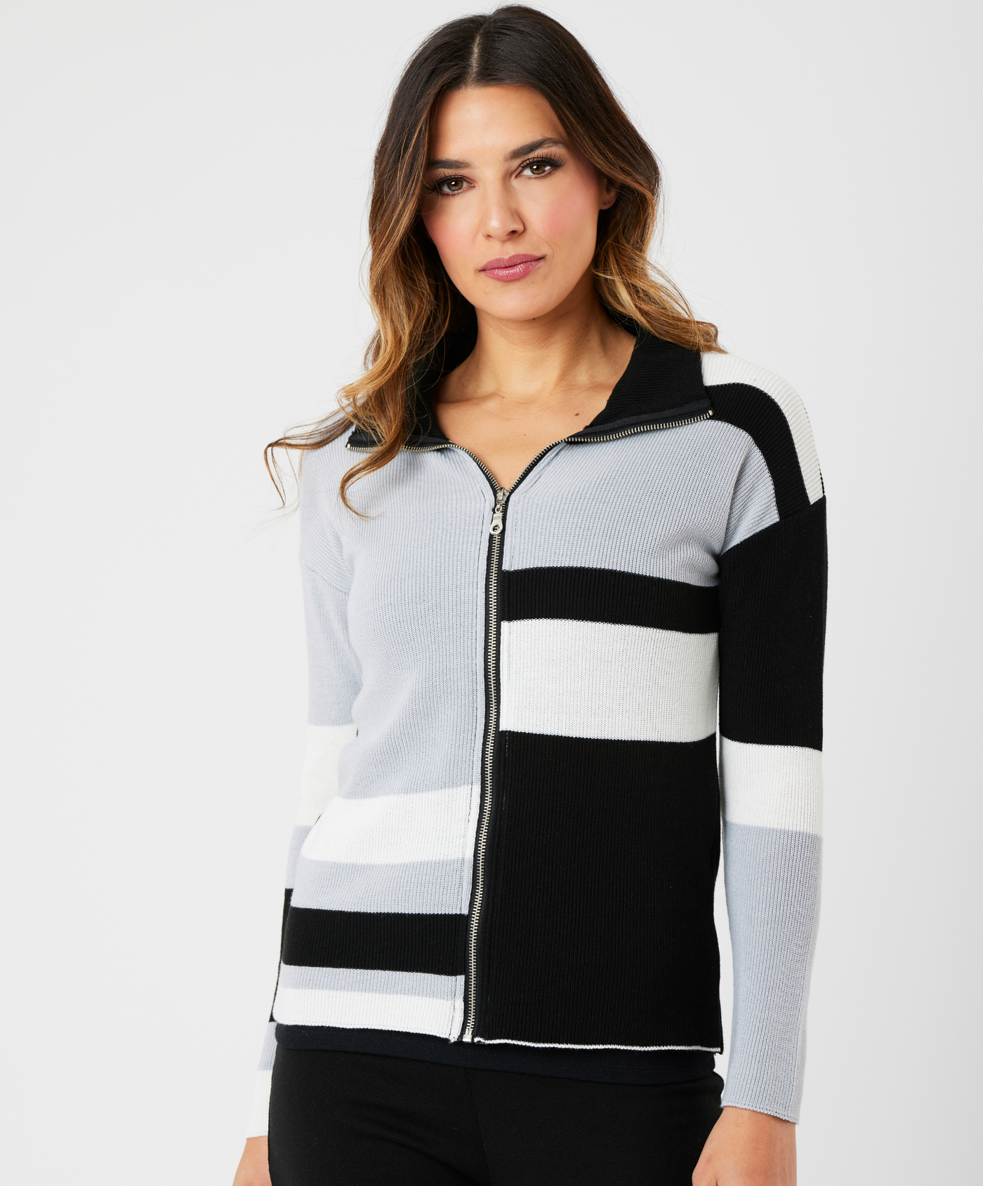 Color Block Zip Jacket