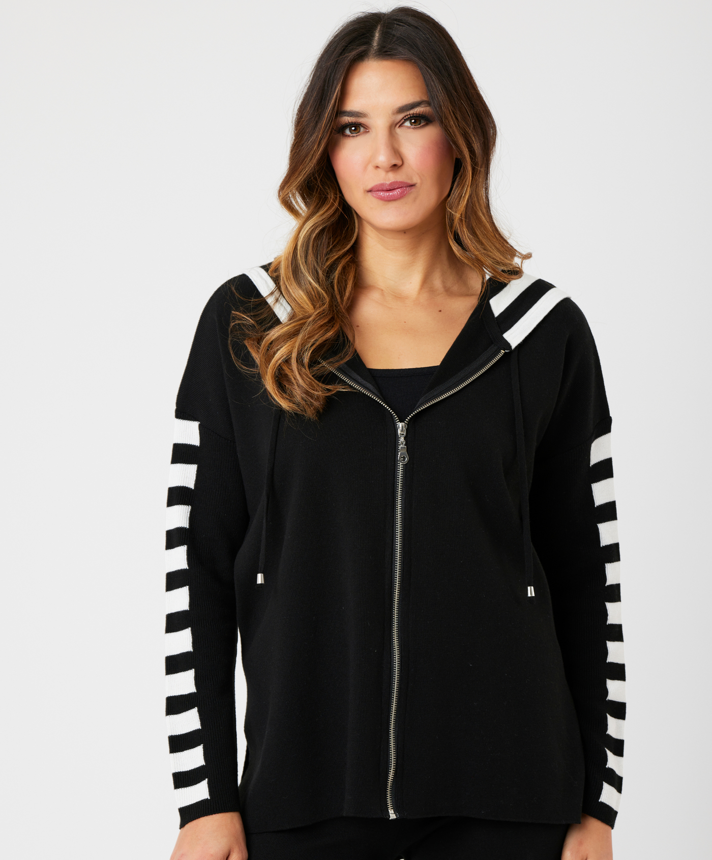 Stripe Sleeve Hoodie