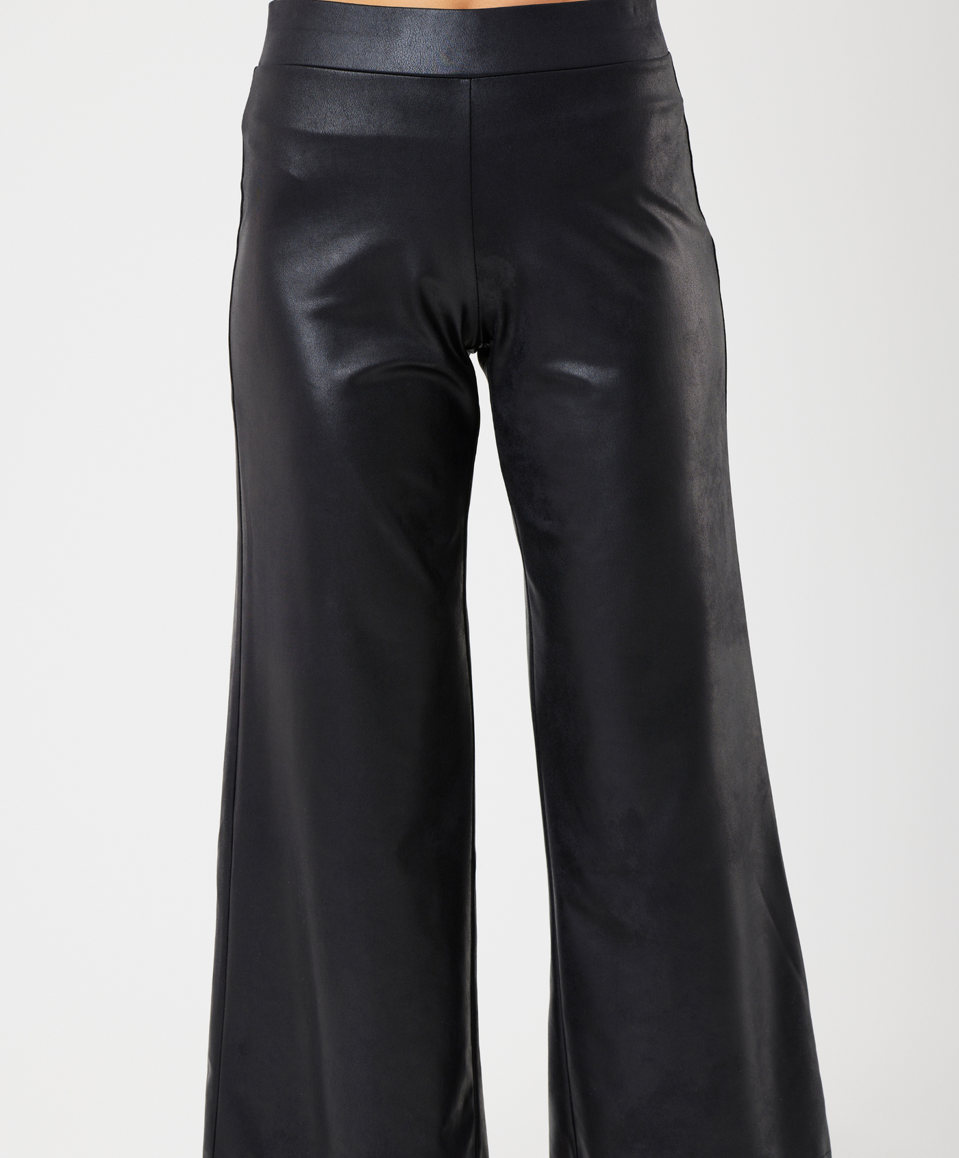 Vegan Leather Wide Leg Pant