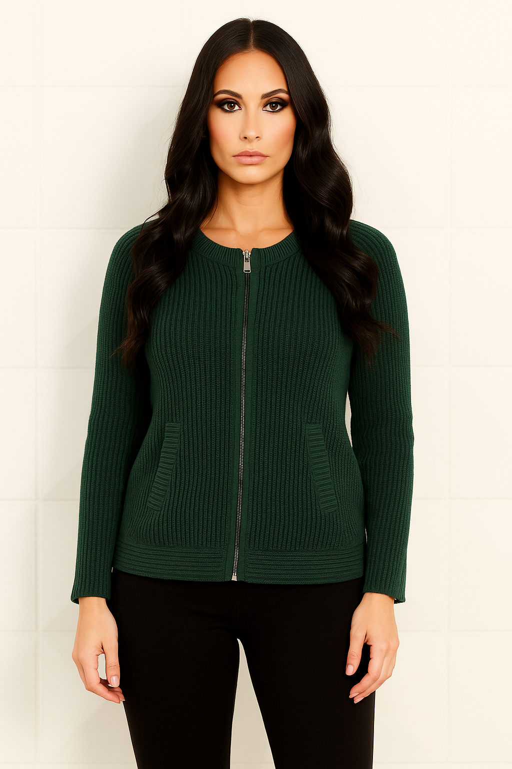 Front & Side-Zip Cardigan