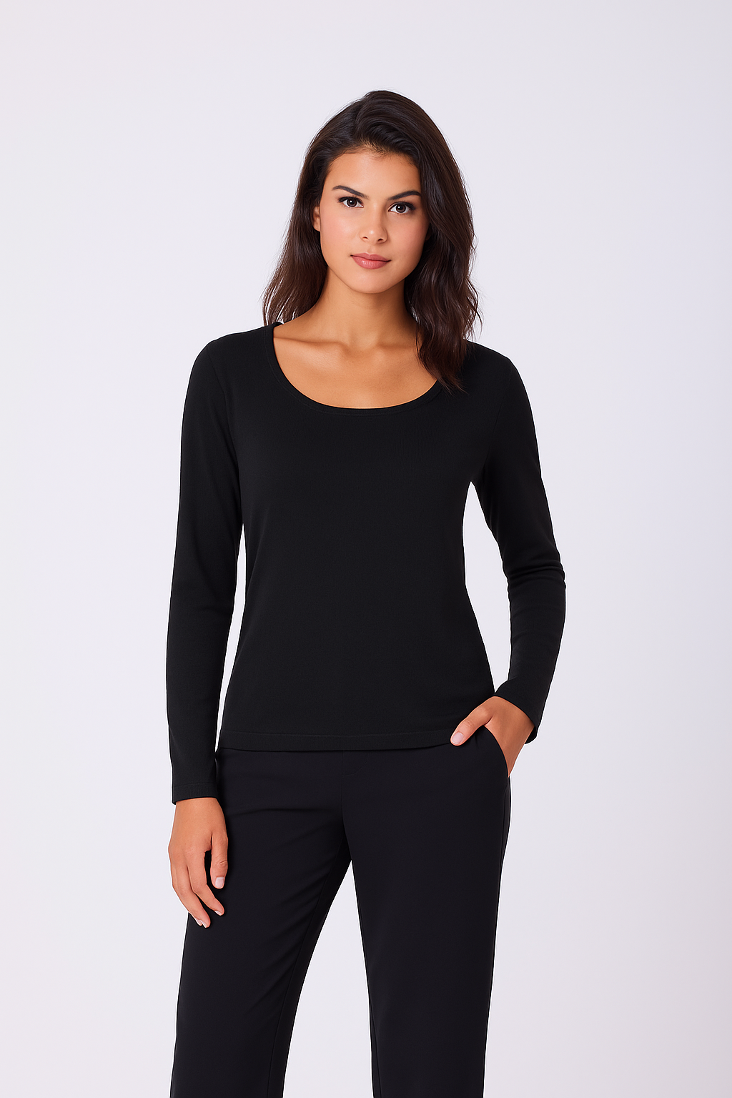 Long Sleeve Scoop Top