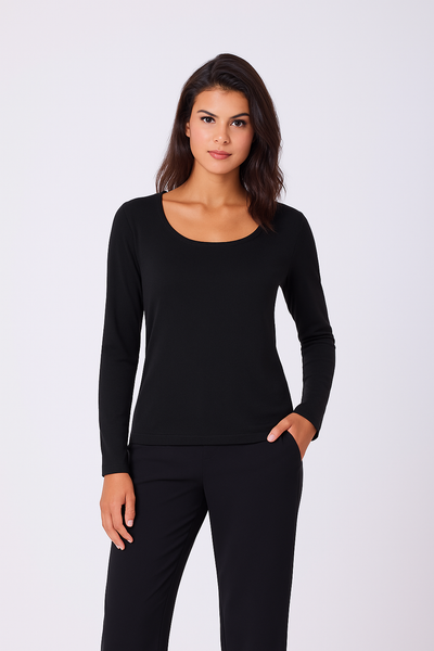 Long Sleeve Scoop Top