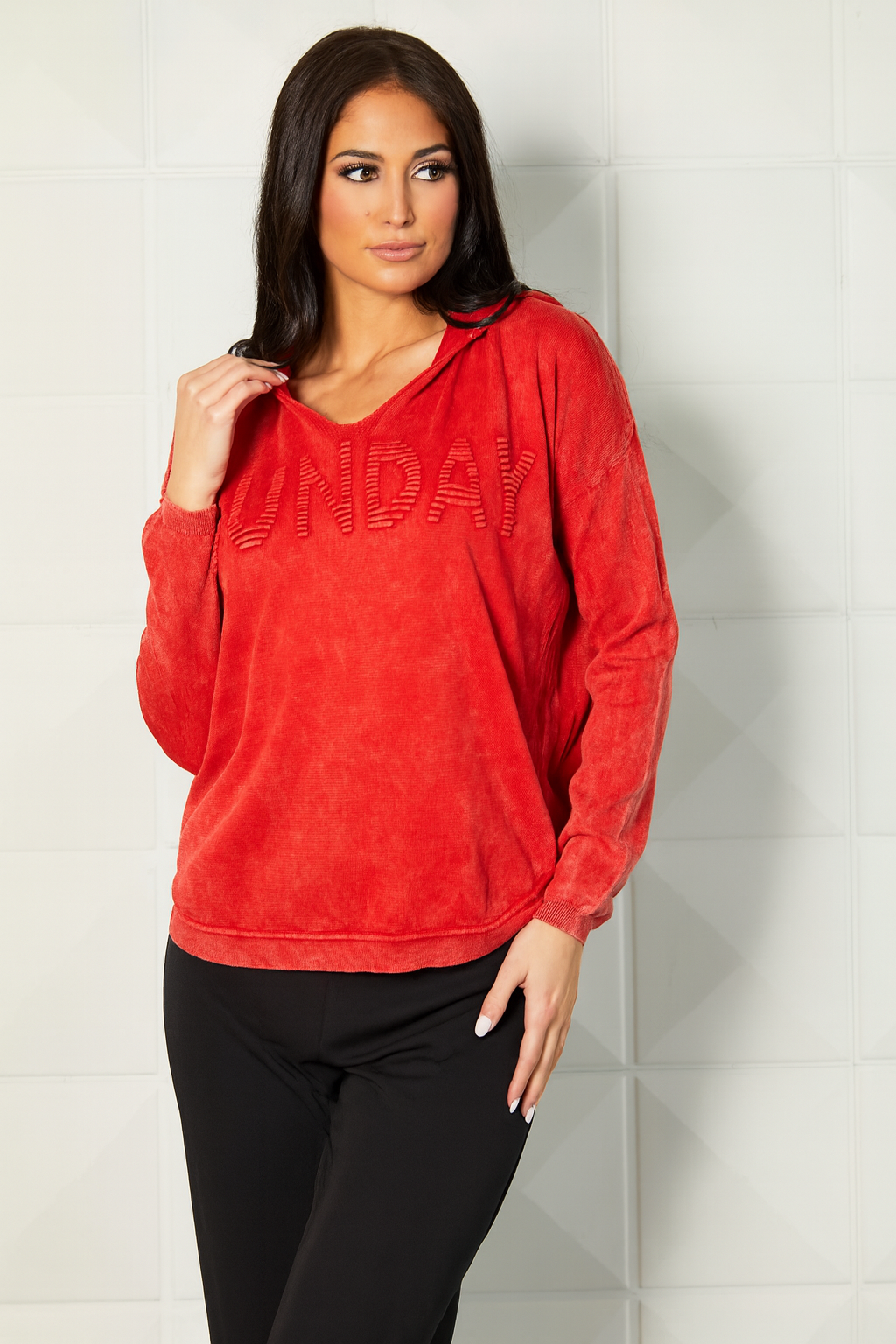 "SUNDAY" Hoodie Pullover