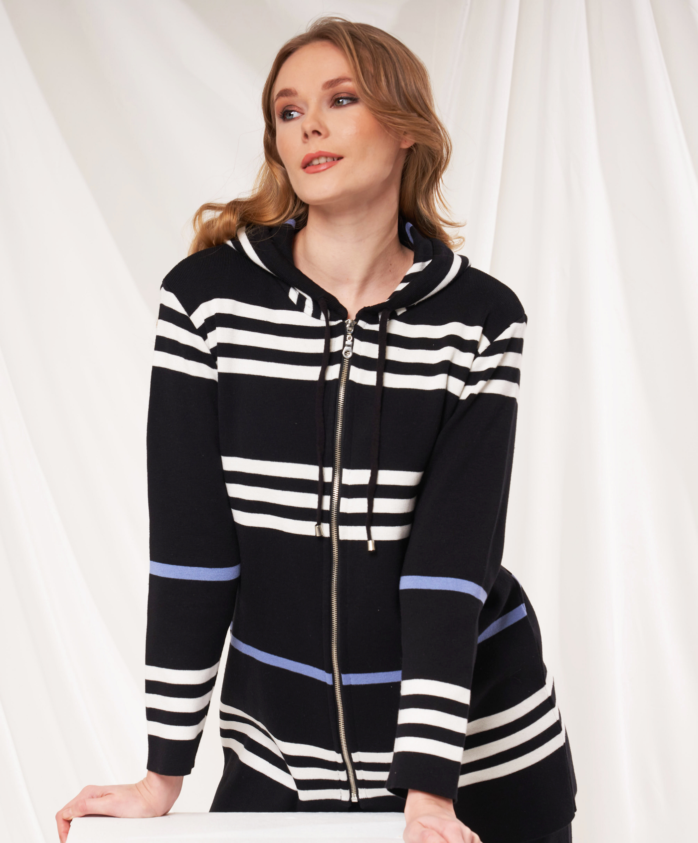 Long Zip Hoodie Jacket