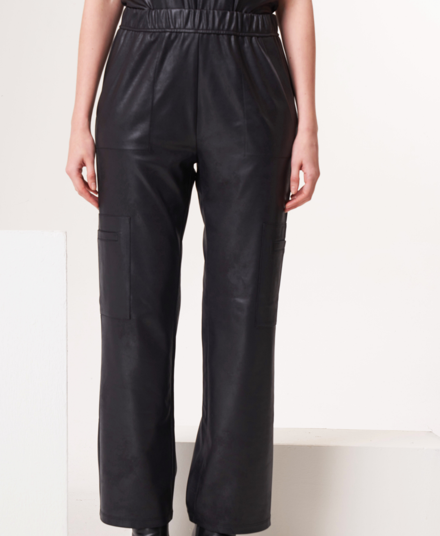 Wide Leg Vegan Leather Pant