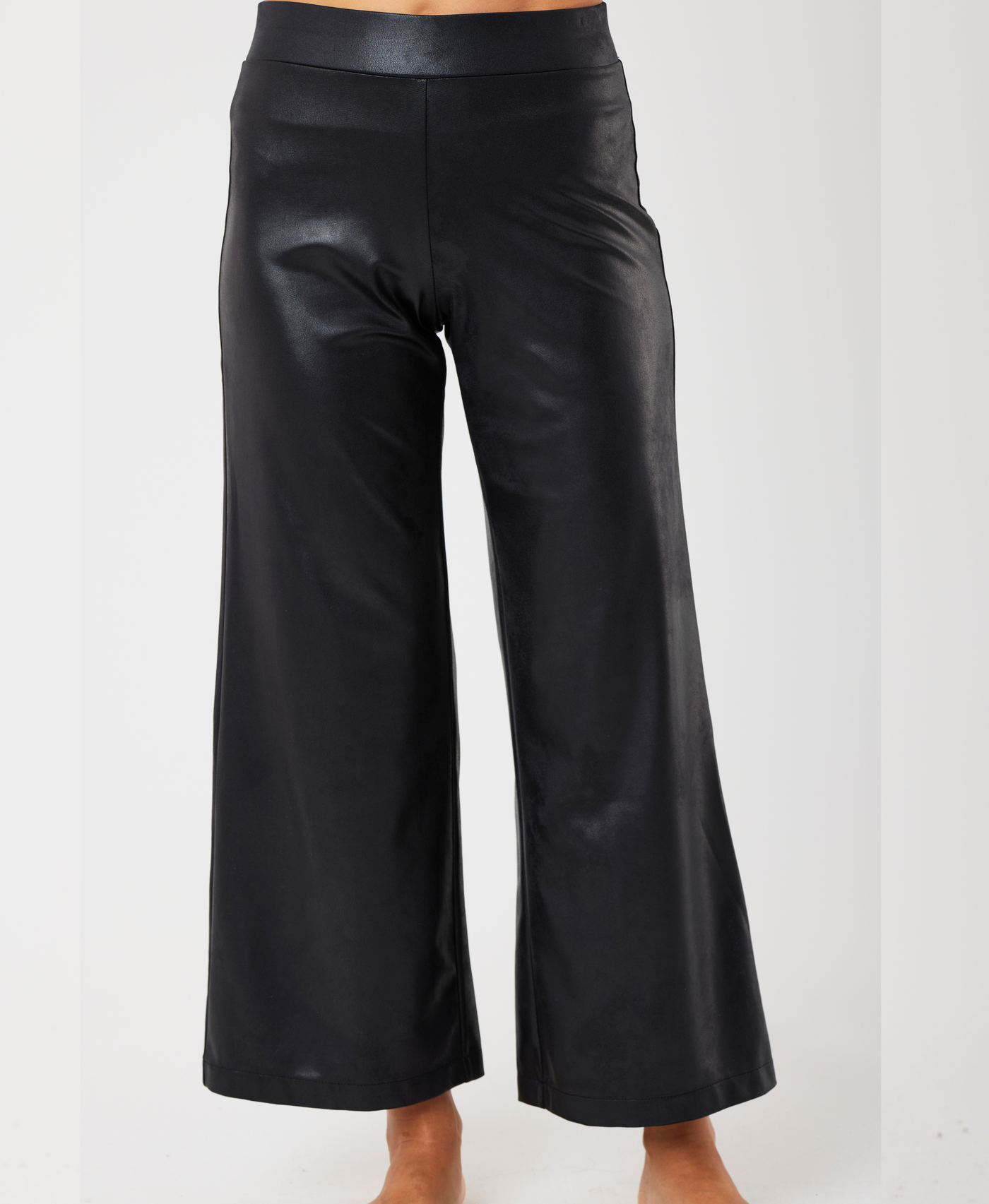 Vegan Leather Wide Leg Pant