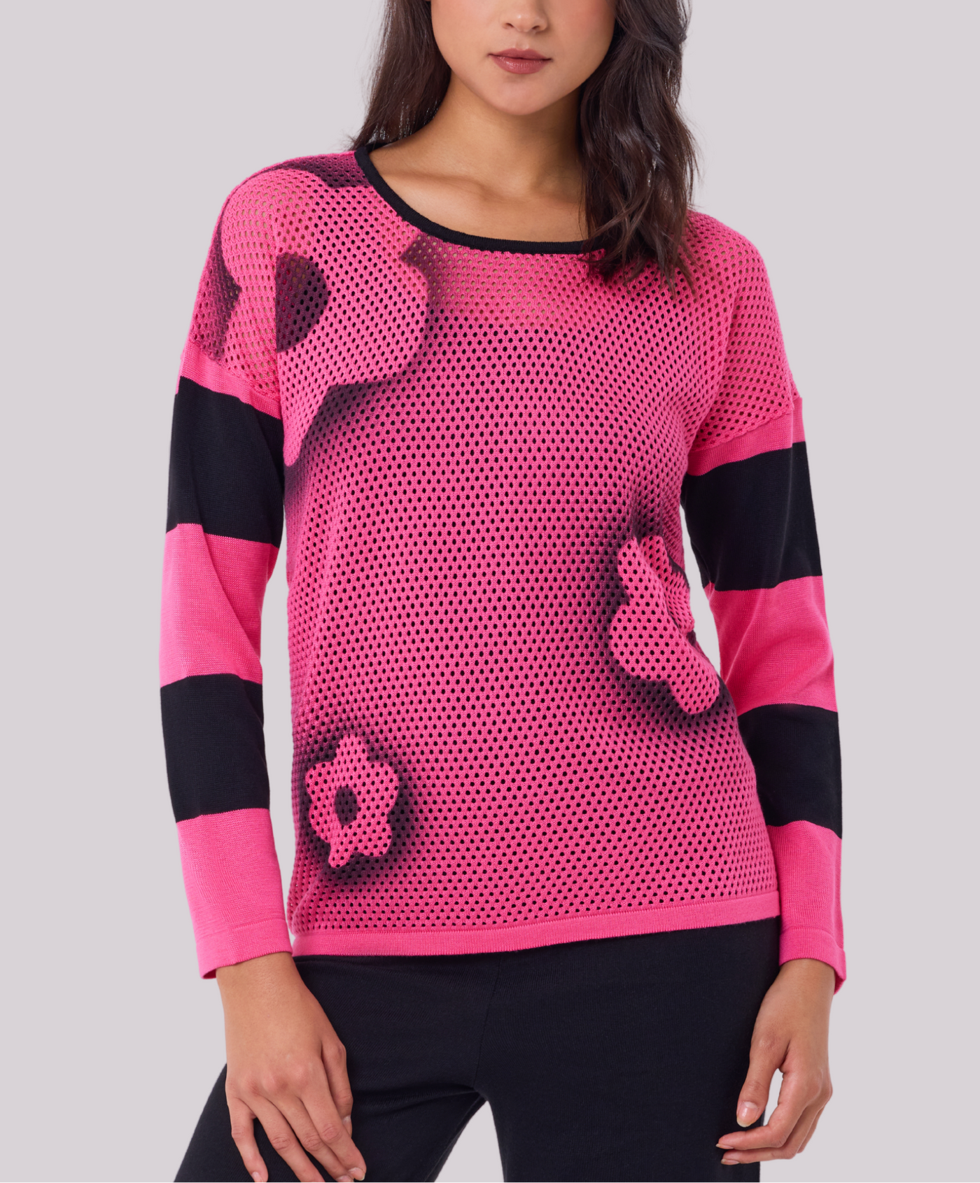 Flower Detail Knit Top – Angel Apparel