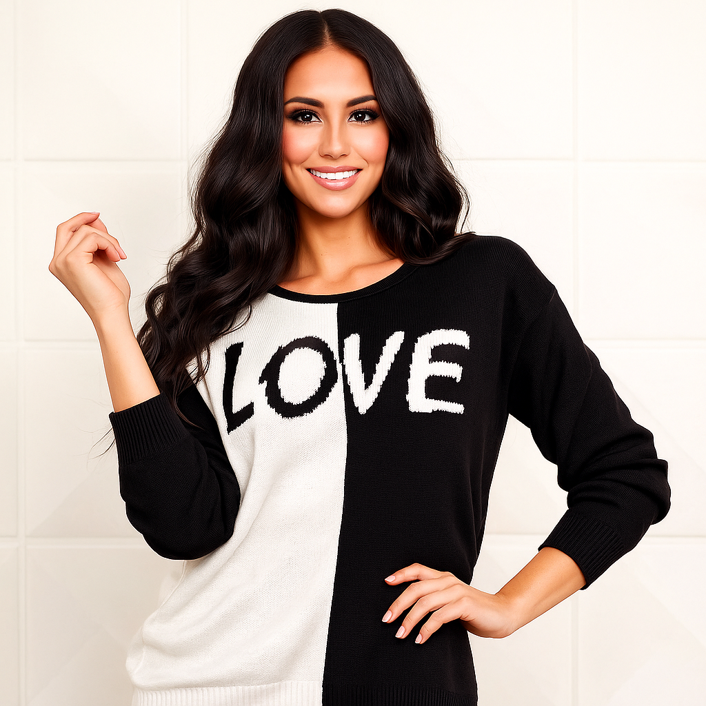 Two Tone LOVE Top