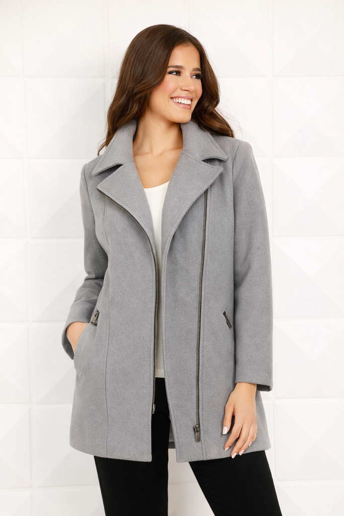 Side-Zip Car Coat – Angel Apparel