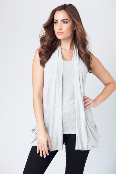Draped Pocket Vest
