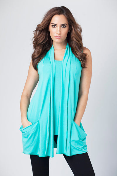 Draped Pocket Vest