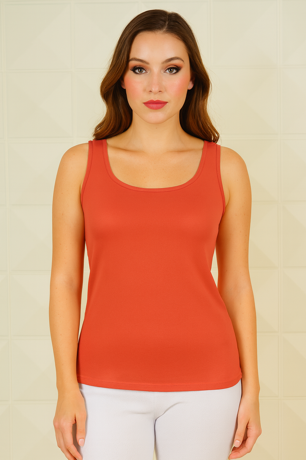 Camiseta sin mangas que admite sujetadores