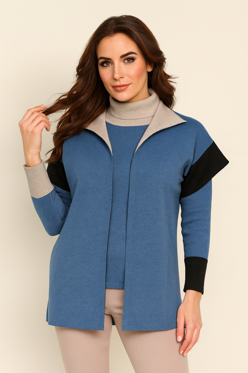 Cap Sleeve Color Block Vest