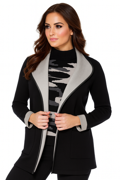 2-Toned Faux  Leather Card. W/ Pockets