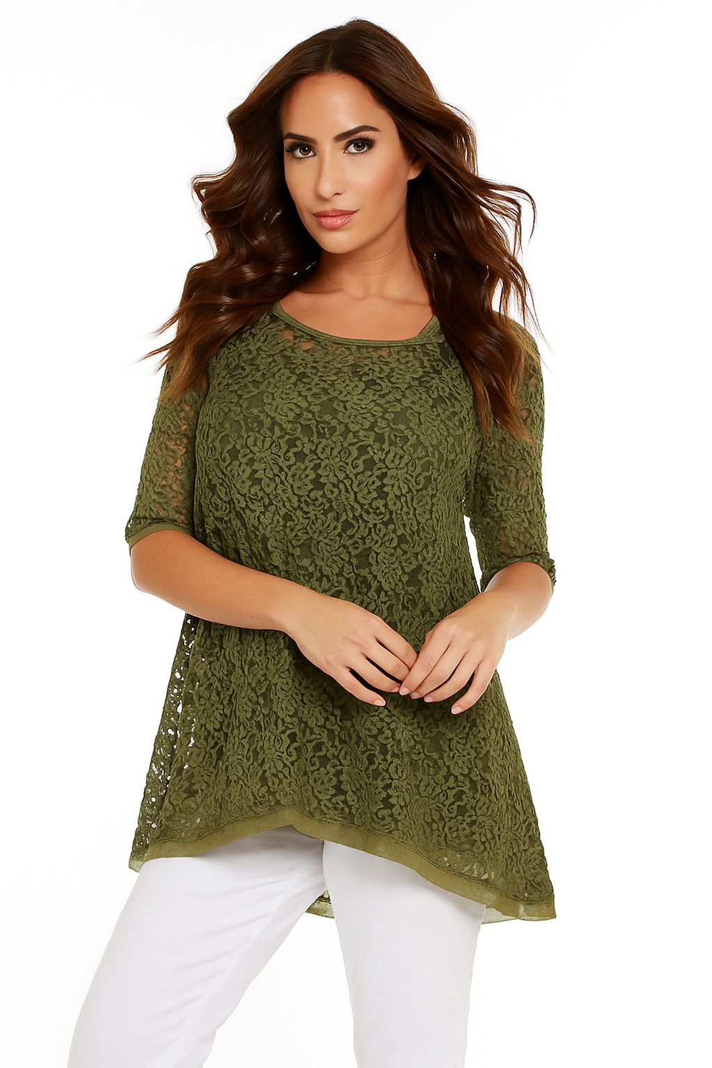 Lace 3/4 Sleeve Tunic