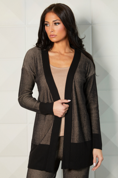 Two Tone Ribbed Jacket