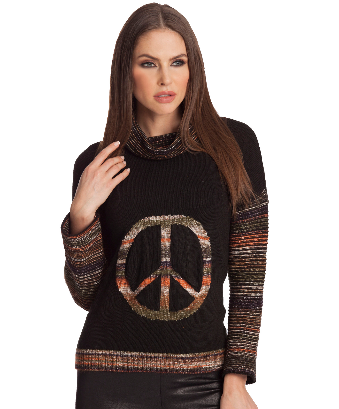 Stripe Peace Pullover