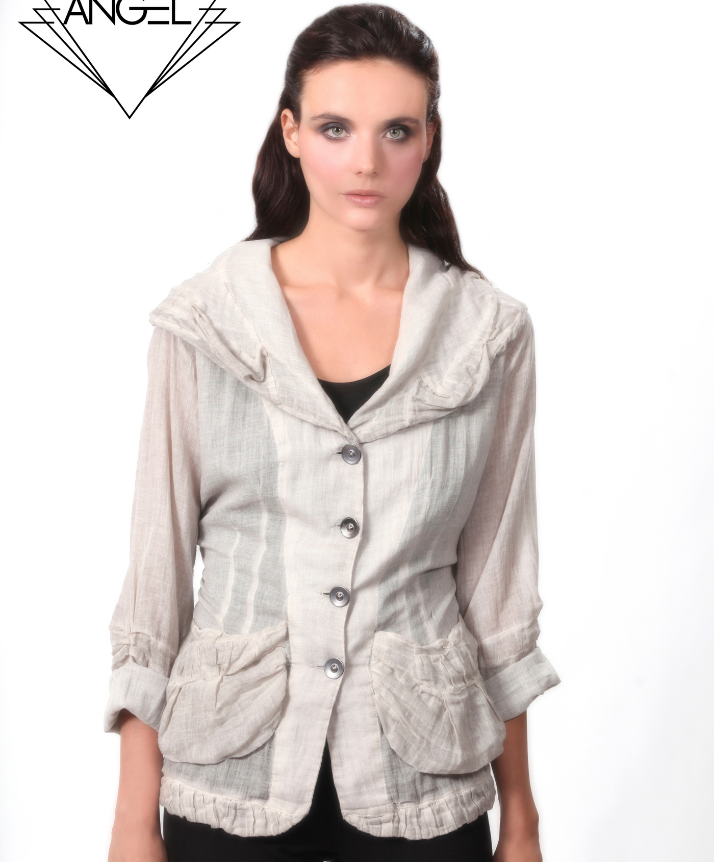 Oil Wash Hooded Button-Up Cardigans