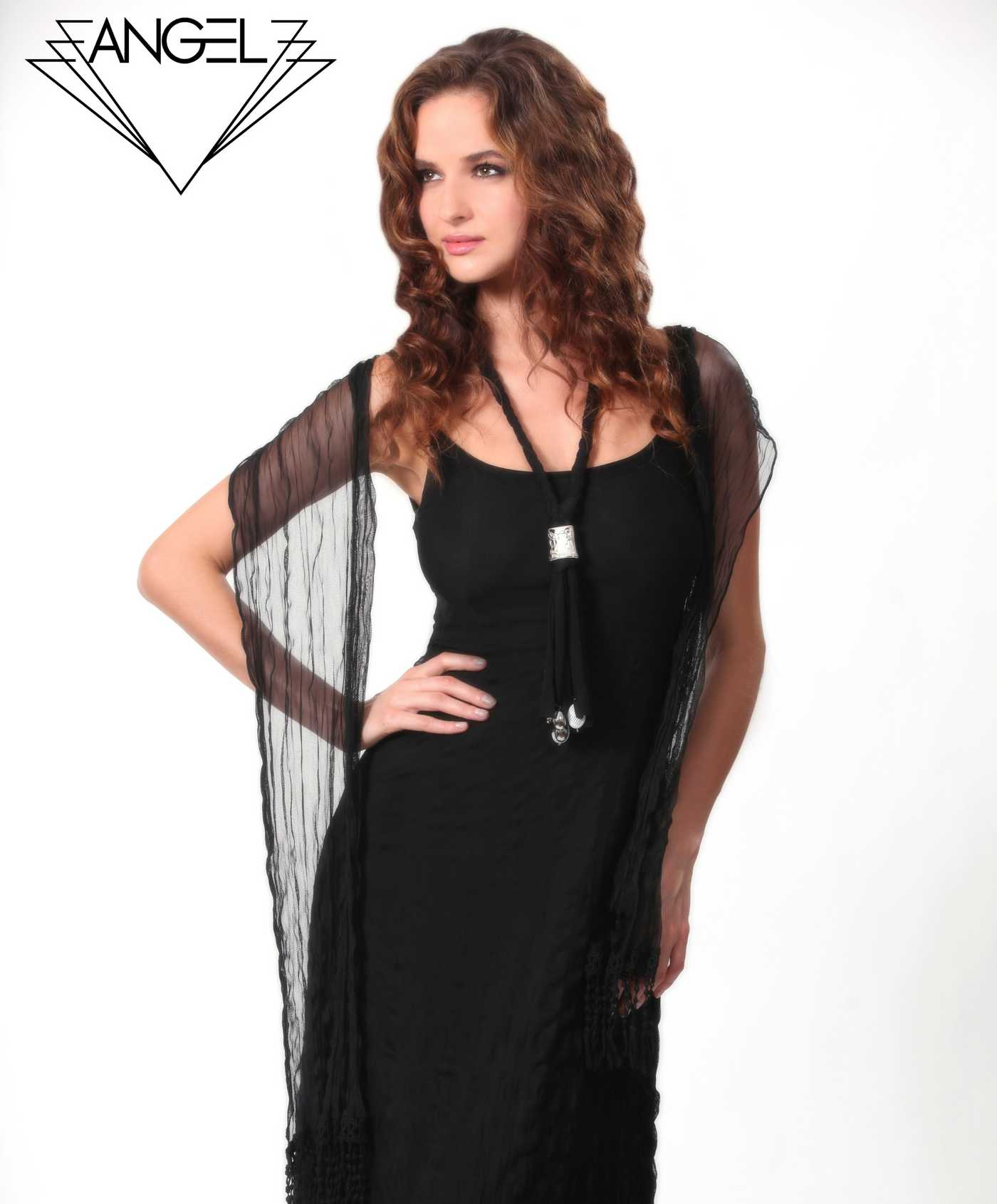 Sheer Mystery Maxi Dress w/Necklace