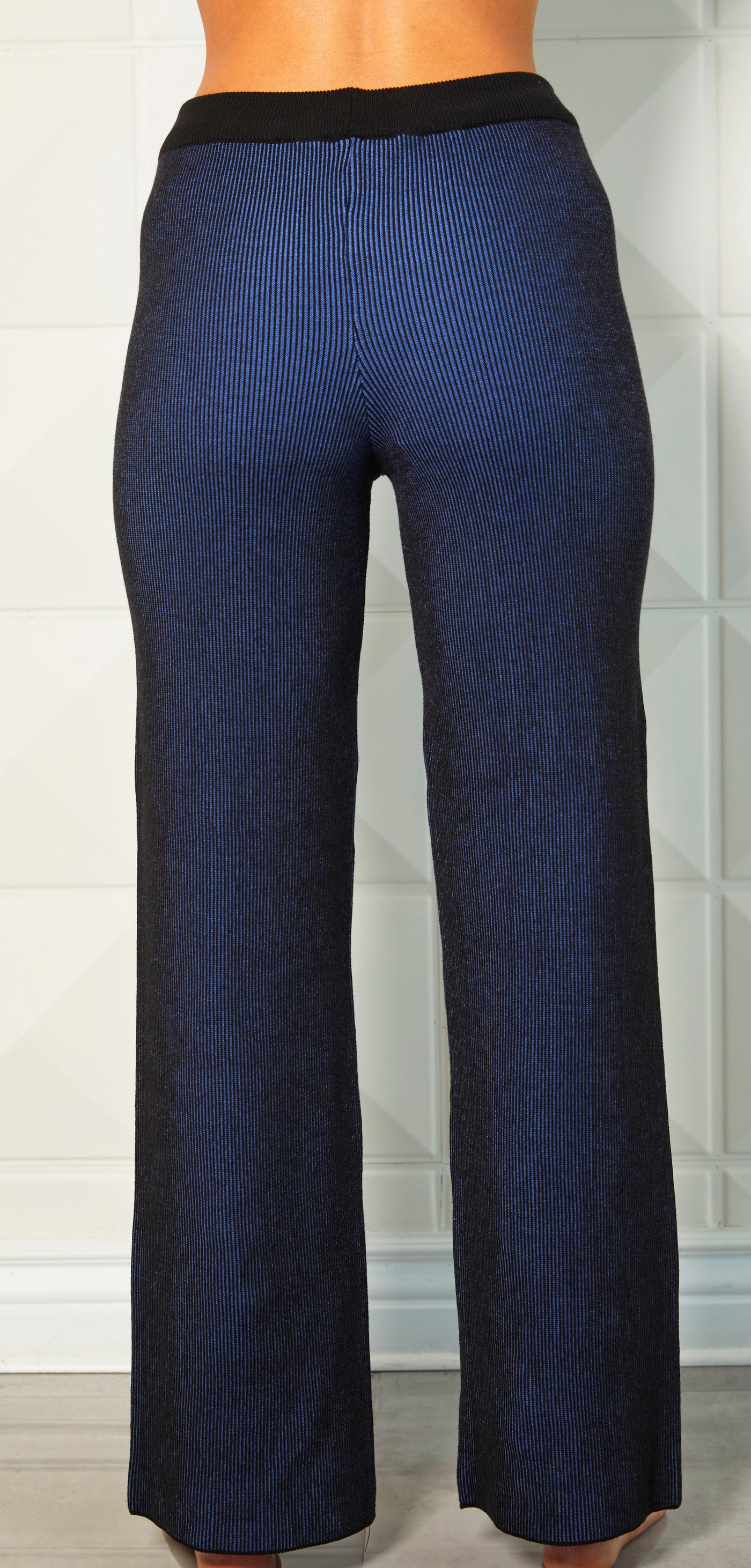 Two Toned Ribbed Pant