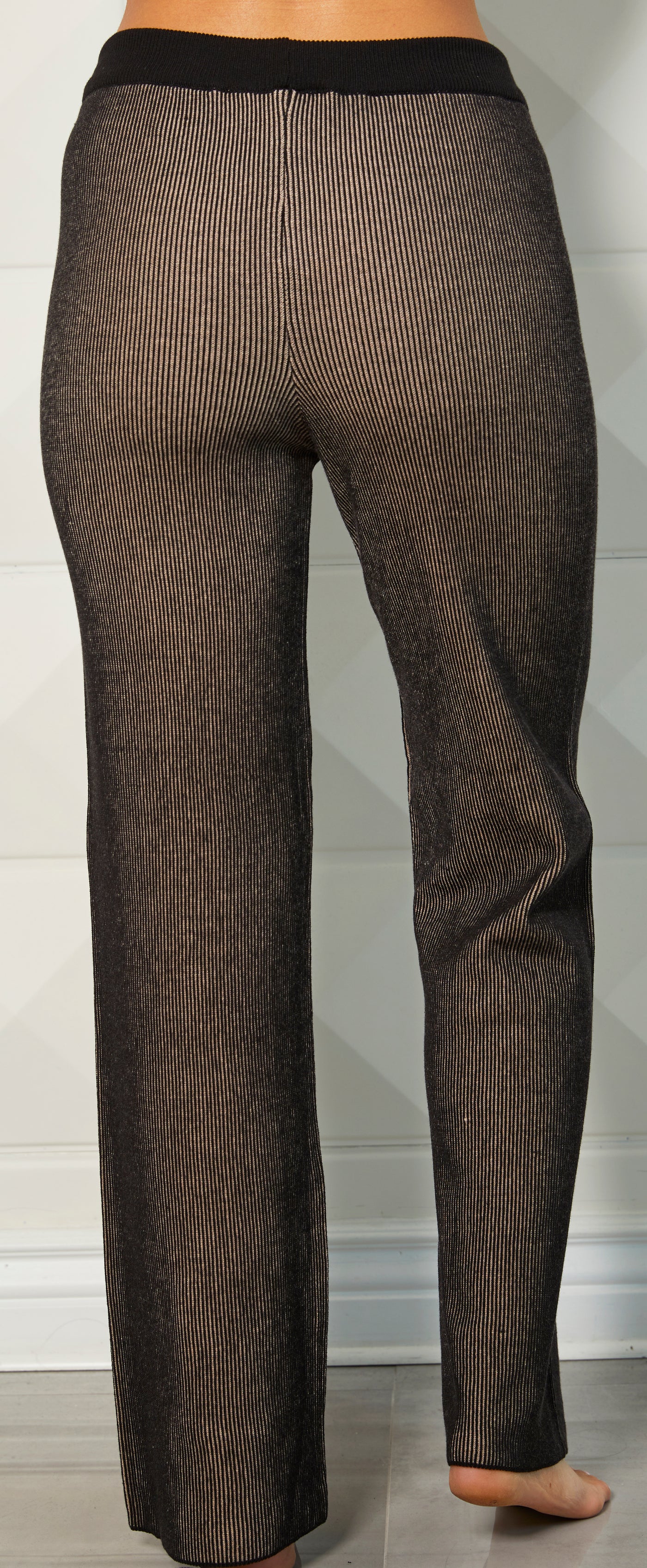 Two Toned Ribbed Pant